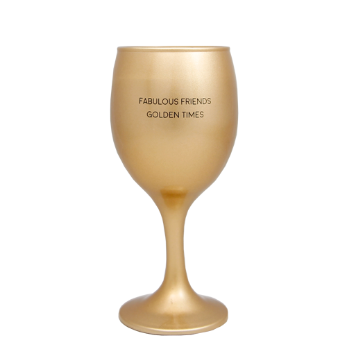 Geurkaars wijnglas golden times
