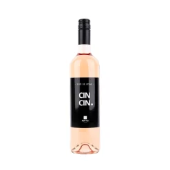 Wijnfles met tekst Cin Cin 750ml