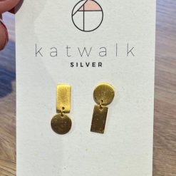 Zilveren oorring vierkant & cirkel Katwalk Silver