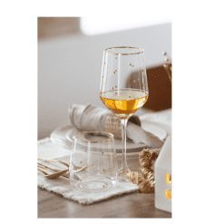 Champagneglas met goudkleurige stippen - Afbeelding 3
