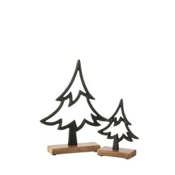 Alternative view of Metalen kerstboom op houten voet