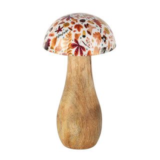Decoratieve paddenstoel met herfstprint 9x17cm
