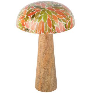 Retro paddenstoel met kleurrijke print